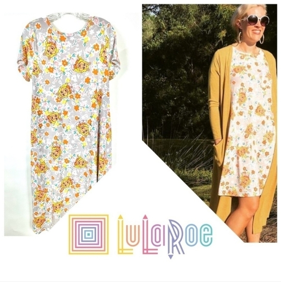 LuLaRoe Disney Collection Miss Piggy Carly Dress Above Knee Womens Medium 10-12 - Picture 1 of 6